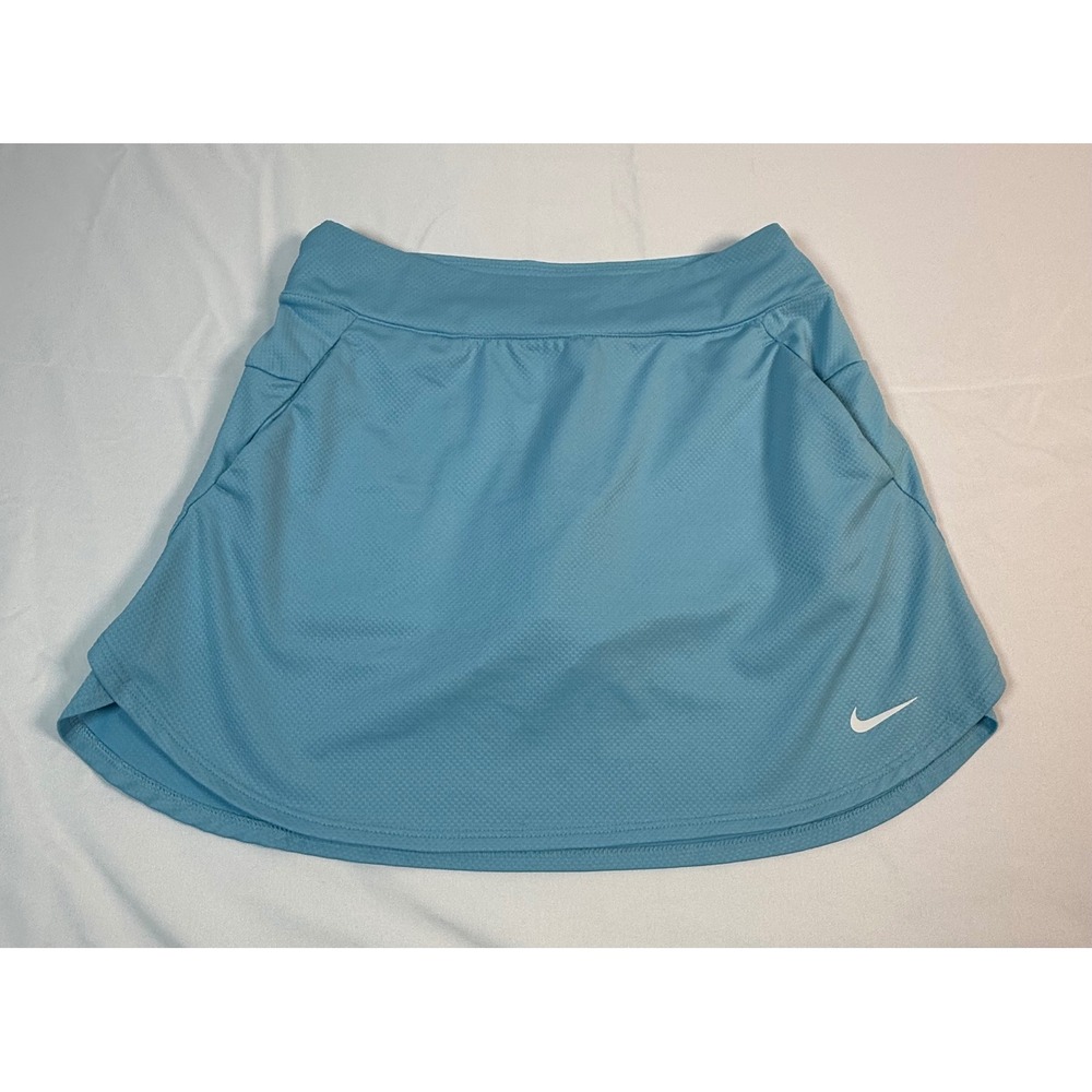 Nike Dri-FIT Women Blue Tennis Golf Skort Skirt Size M Athletic Activewear